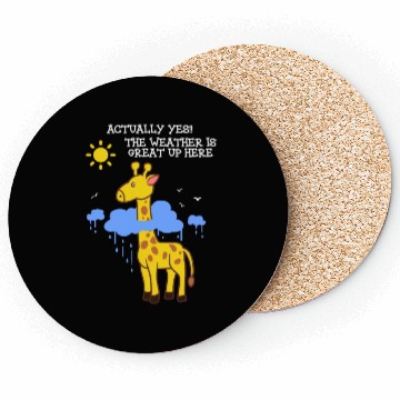 Discover Storm Chaser Funny Cloud Giraffe Apparel Coasters