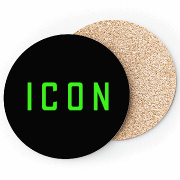 Discover Neon Green Icon Coasters