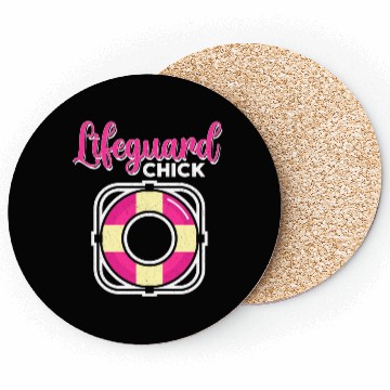 Discover Lifeguard Chick Rescuer Pool Guard Lifeguarding Coasters