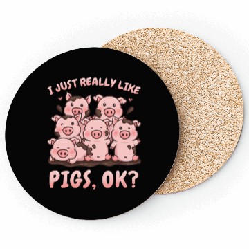 Discover Pig Pigs Pig Lover Rancher Coasters