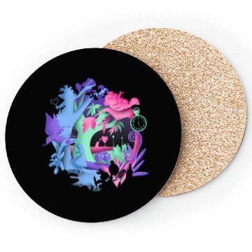 Discover Disney Alice im Wunderland Neonwald Silhouette Coasters
