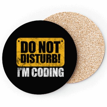 Discover Do Not Disturb I'm Coding Vintage, Programmer Coasters