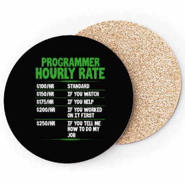 Discover Programmer Hourly Rate Coasters