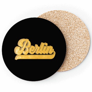 Discover Golden Berlin Bling Bling Logo Coasters