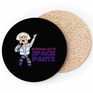 Discover funny Saturday night space pants logo Coasters
