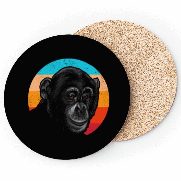 Discover Vintage Chimpanzee Face Gorilla Monkey Lover Coasters