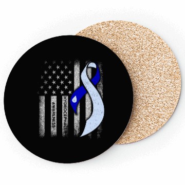 Discover Hydrocephalus Survivor USA Flag Awareness Warrior Coasters