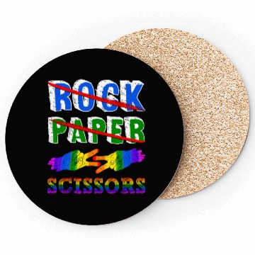 Discover Rock Paper Scissors Lesbian Couple LGBTQ Pride Mon Coasters