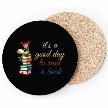 Discover it's a good day to read a book Coasters