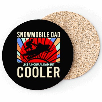 Discover Snowmobile Sledder Dad Gift Snowcross Winter Sport Coasters