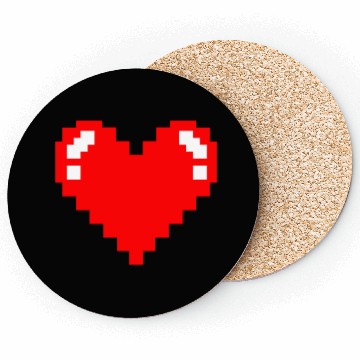 Discover Pixel Heart Gamer Gift Coasters