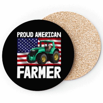 Discover Proud American Farmer Tractor Coasters