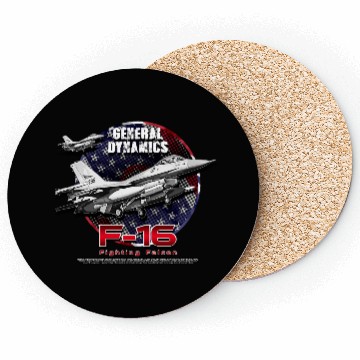 Discover F-16 Fighting Falcon General Dynamics Fighter Jet Coasters