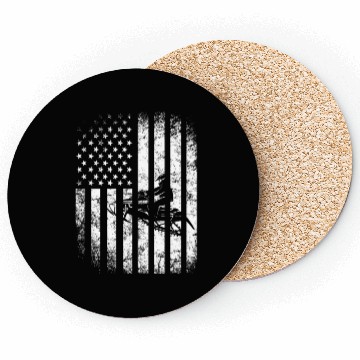 Discover American Flag Snowmobile Riding Gift Coasters