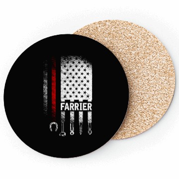 Discover Farrier, US Patriotic Flag, Coasters