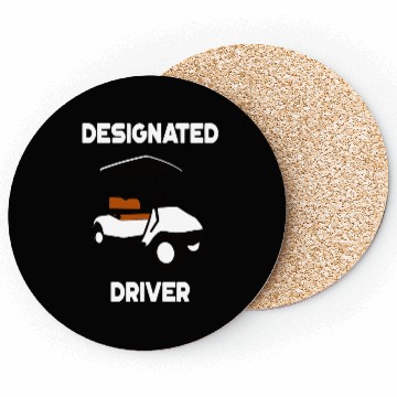 Discover Designated Driver Coasters Funny Golf Cart Golfers