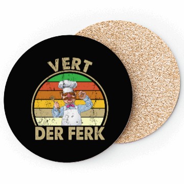Discover Vintage Vert Der Ferk ? The Swedish Chef Men Coasters
