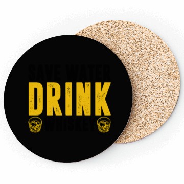 Discover Drinks Bourbon Drinking Lover Save Water Drink Coasters