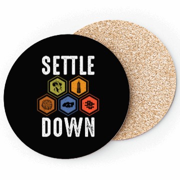 Discover Settle Down Board Game Night Settle Trade Build Coasters
