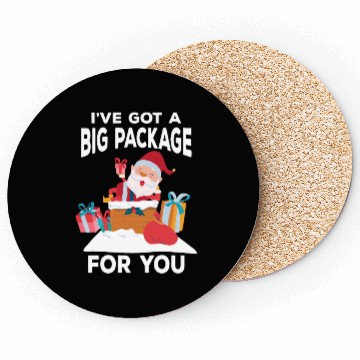 Discover I've Got A Big Package For You Funny Christmas Coasters