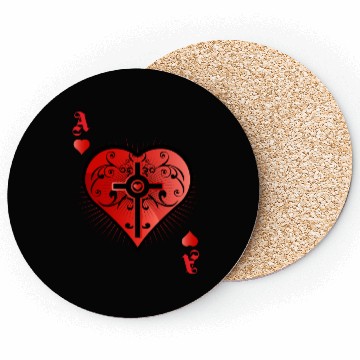 Discover Heart Poker Ace Casino Coasters