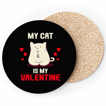 Discover My Cat Valentine Coasters