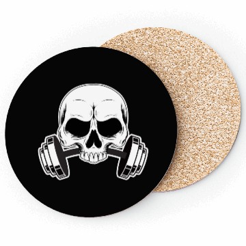 Discover Skull Gym Barbells Coasters