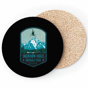 Discover Jackson Hole Ski Badge Coasters