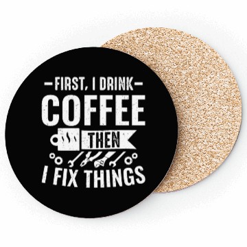 Discover Mechanical Drink Coffee Fix Things Car Mechanic Coasters