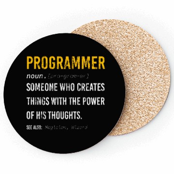 Discover dev programmer funny definition power of thoughts Coasters