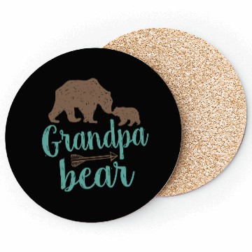 Discover Cute Grandpa Bear Matching Family Coasters