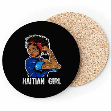 Discover Haiti Girl Caribbean Coasters