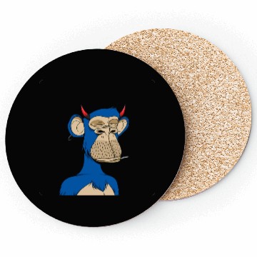 Discover Blue bored monkey Coasters