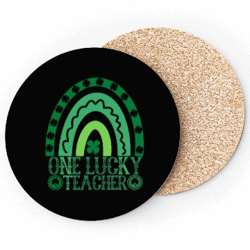 Discover One Lucky Teacher Rainbow St Patrick’s Day Coasters