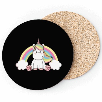 Discover Grumpy Unicorn Evil Bad Mood Unicorn Rainbow Coasters