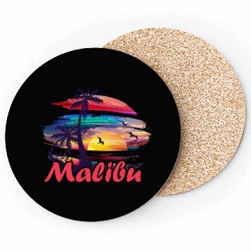 Discover Malibu Inscription. Coasters