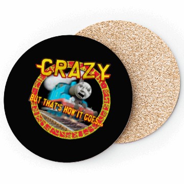 Discover crazy train logo Coasters