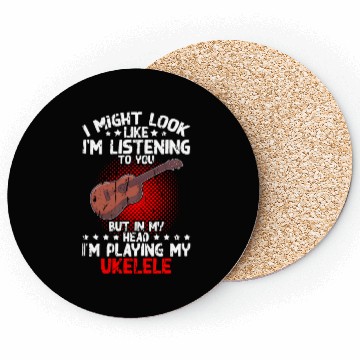 Discover Instrument String Musician Guitar Ukelele Ukulele Coasters