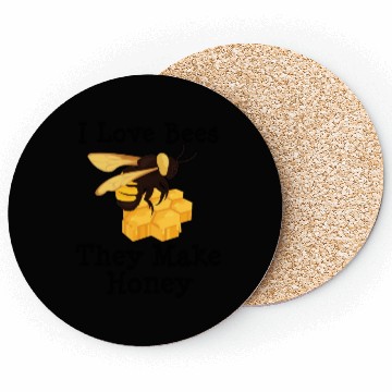 Discover I Love Bees Honey Bee Beekeeping Beekeeper Coasters
