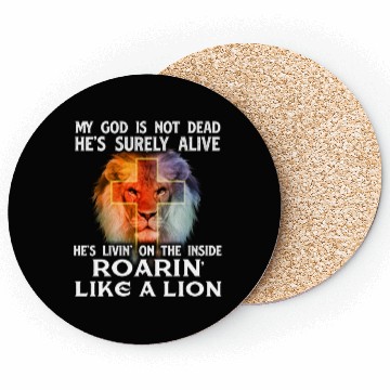 Discover My God Is Not Dead Christian Religious Bible Coasters