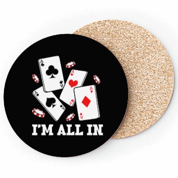 Discover Poker Im All In Coasters