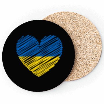 Discover I Stand With Ukraine Ukrainian Heart Flag Coasters