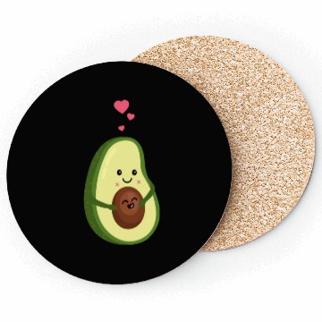 Discover Pregnant Avocado Mom Family Baby Announcement Coasters