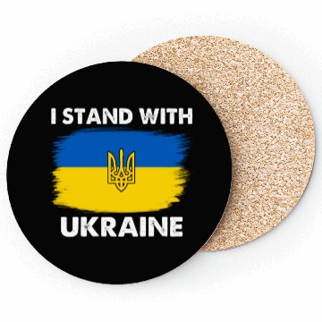 Discover I Stand with Ukraine Ukraine Flag Coasters