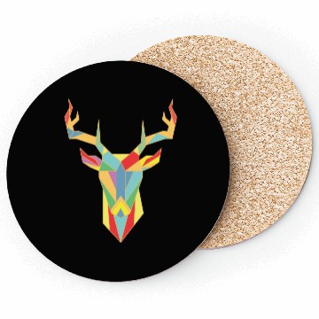 Discover Fractal Geometric Deer Design Coasters
