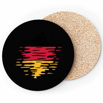 Discover Germany flag waves Coasters
