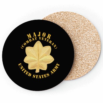Discover Army Major MAJ Combat Veteran V1 Coasters