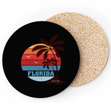 Discover Cape Coral Est.1973 Vintage Florida summer Gift Coasters