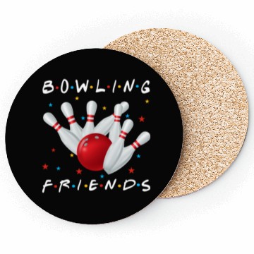 Discover Bowling Friends Playing Bowling Together Uniform Coasters