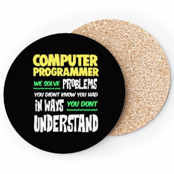 Discover Computer Programmer Geek Pun Apparel Coasters